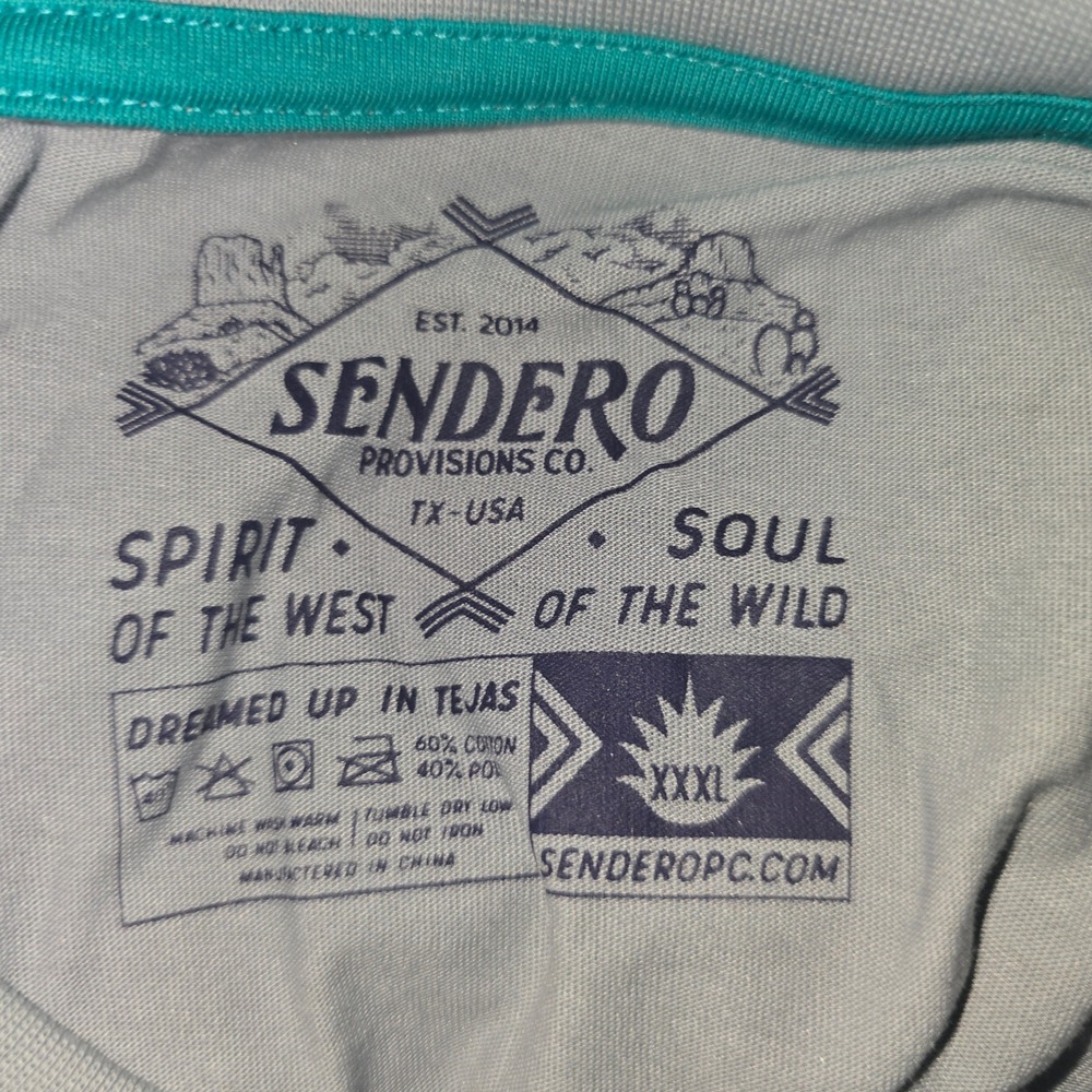 Sendero Provisions Co T-Shirt 3XL Mens Light Blue Love Stings Cowboy Scorpion - Picture 5 of 8